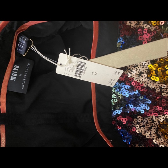 Anthropologie Zig-Zag Sequined Mini Skirt - Picture 6 of 6